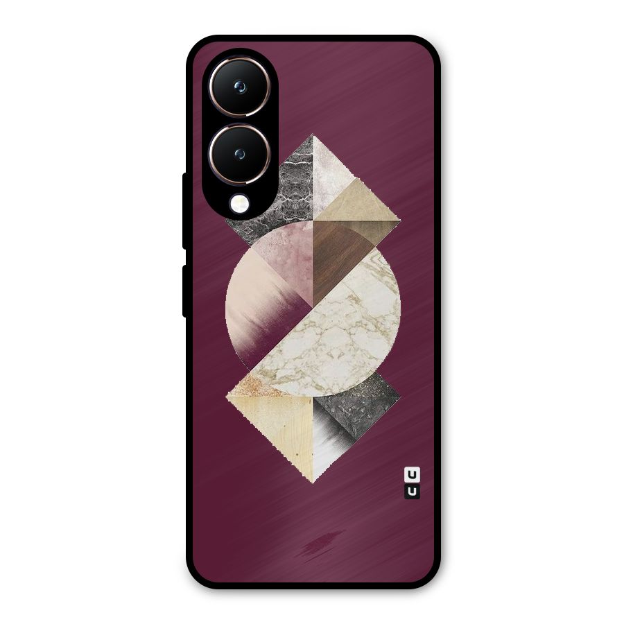 Abstract Marble Pattern Metal Back Case for Vivo Y28