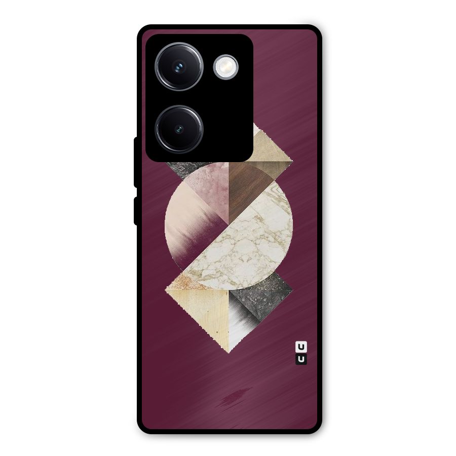 Abstract Marble Pattern Metal Back Case for Vivo Y300 Plus