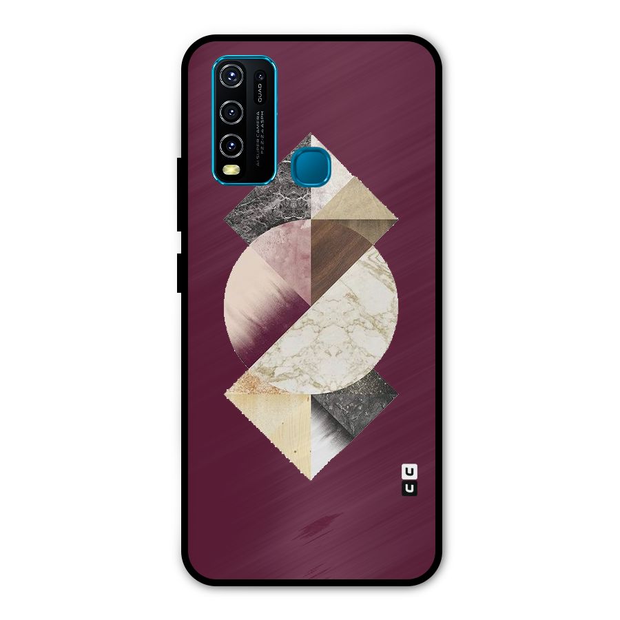Abstract Marble Pattern Metal Back Case for Vivo Y50