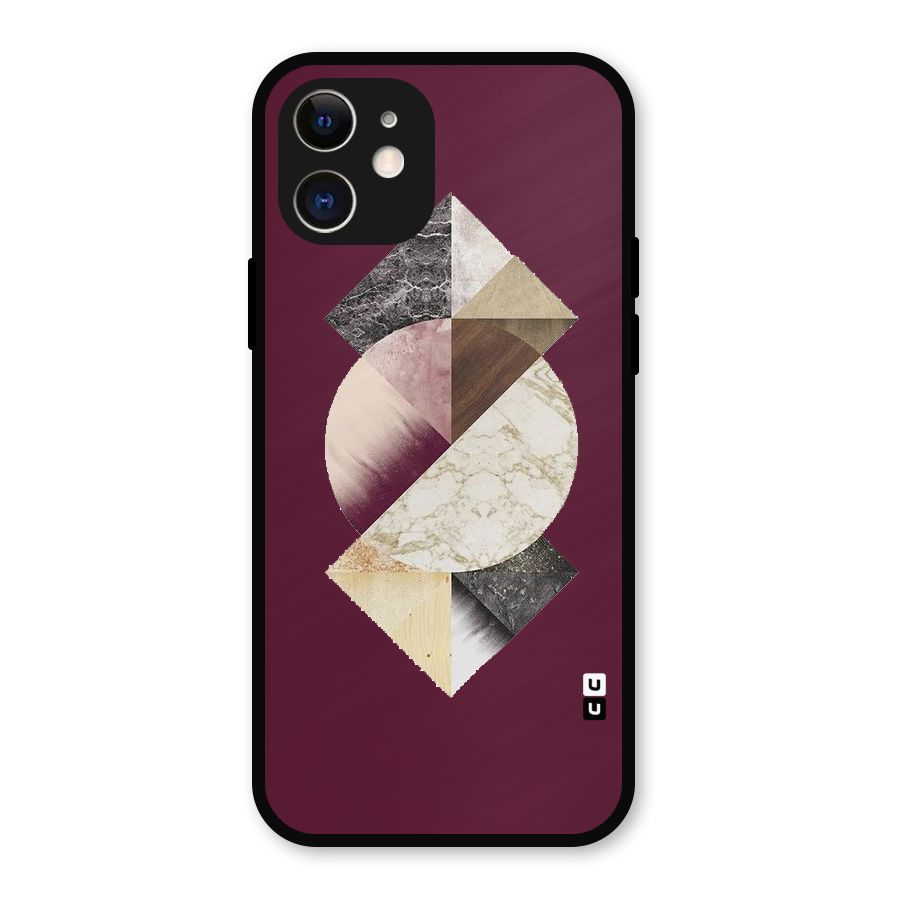 Abstract Marble Pattern Metal Back Case for iPhone 12