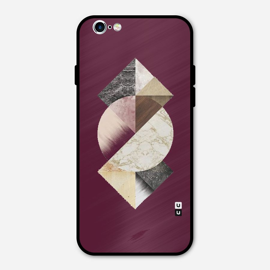 Abstract Marble Pattern Metal Back Case for iPhone 6 6s