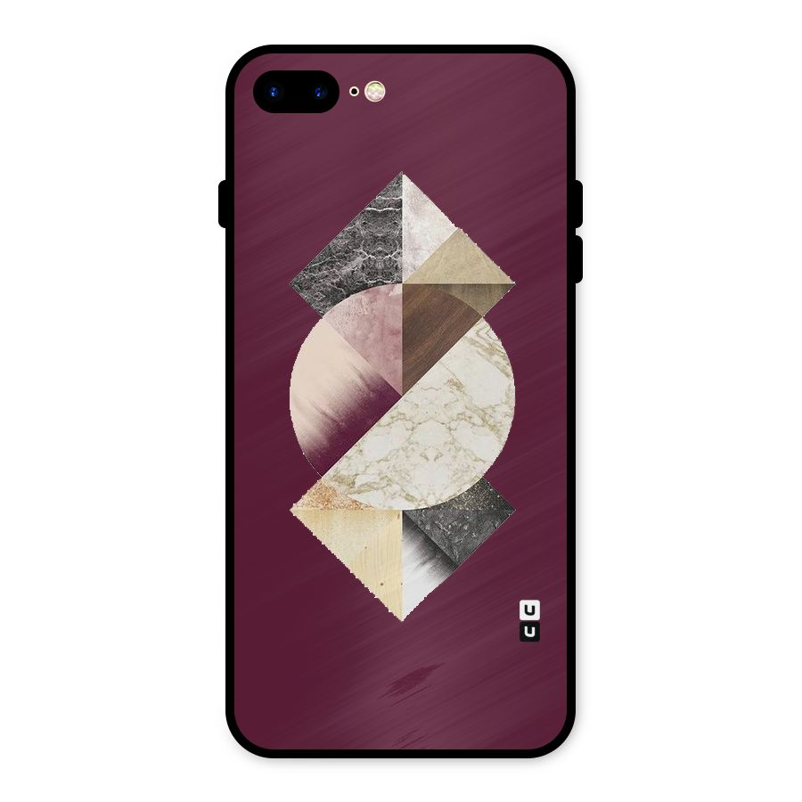 Abstract Marble Pattern Metal Back Case for iPhone 8 Plus