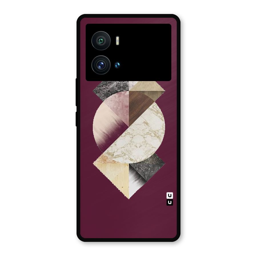 Abstract Marble Pattern Metal Back Case for iQOO 9 Pro