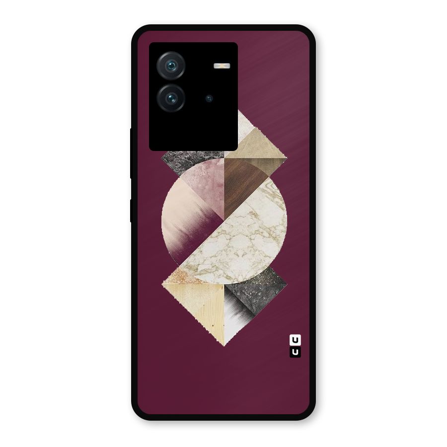 Abstract Marble Pattern Metal Back Case for iQOO Neo 6 5G