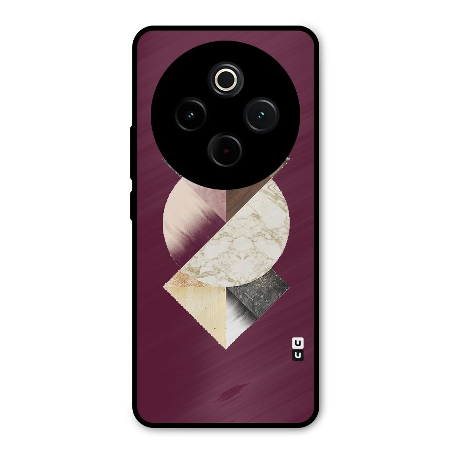 Abstract Marble Pattern Metal Back Case for iQOO Z10