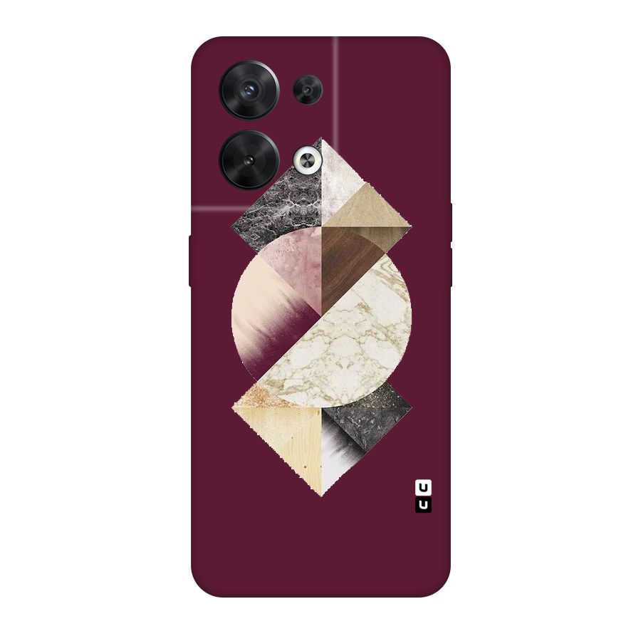 Abstract Marble Pattern Original Polycarbonate Back Case for Oppo Reno8 5G