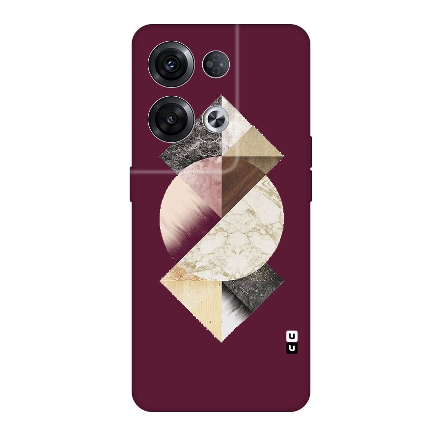 Abstract Marble Pattern Original Polycarbonate Back Case for Oppo Reno8 Pro 5G