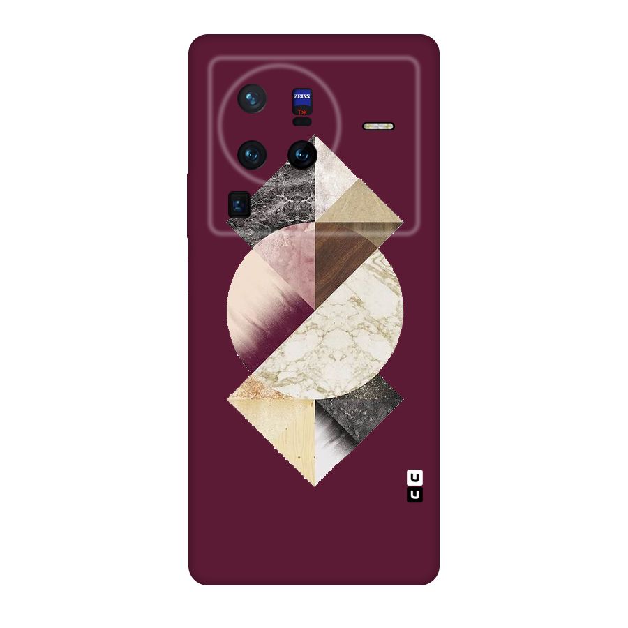 Abstract Marble Pattern Original Polycarbonate Back Case for Vivo X80