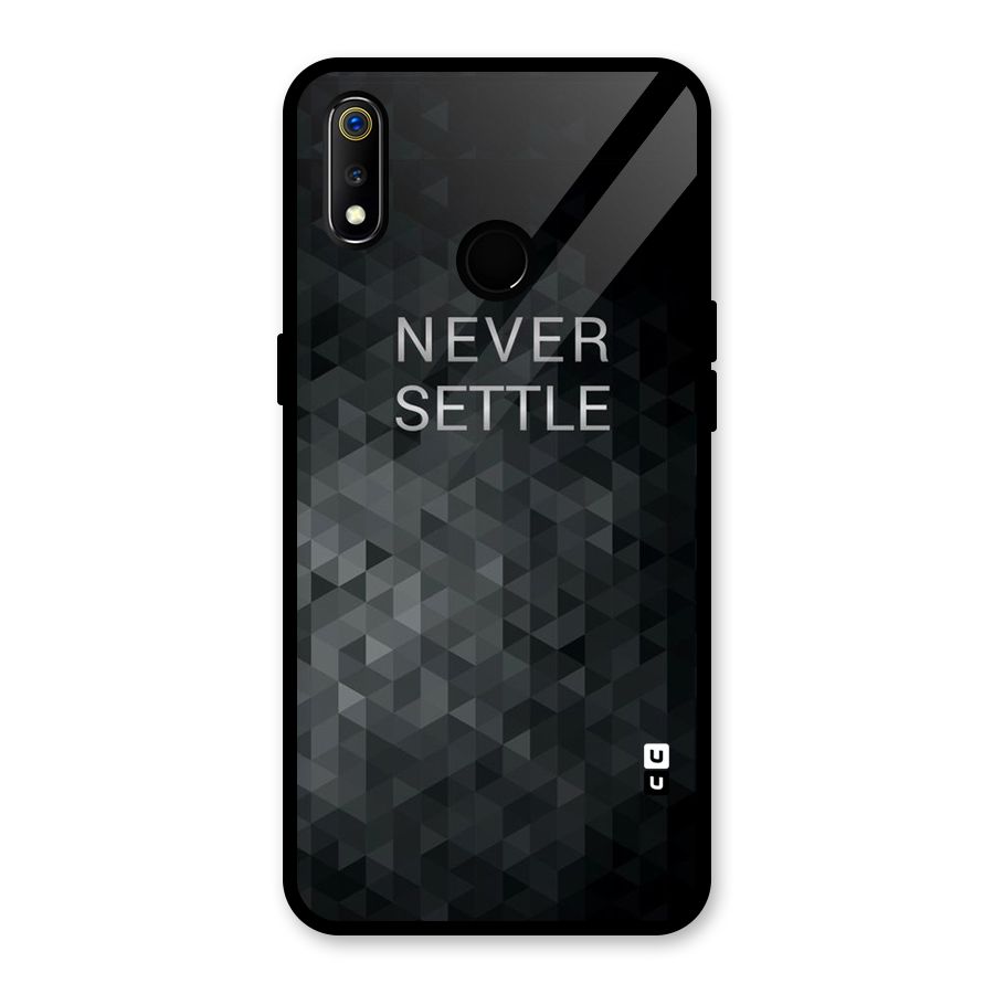 Abstract No Settle Glass Back Case for Realme 3i