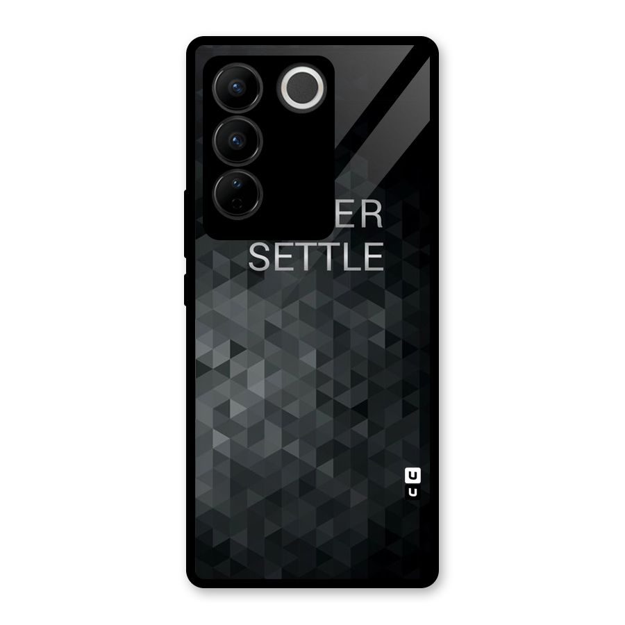 Abstract No Settle Glass Back Case for Vivo V27