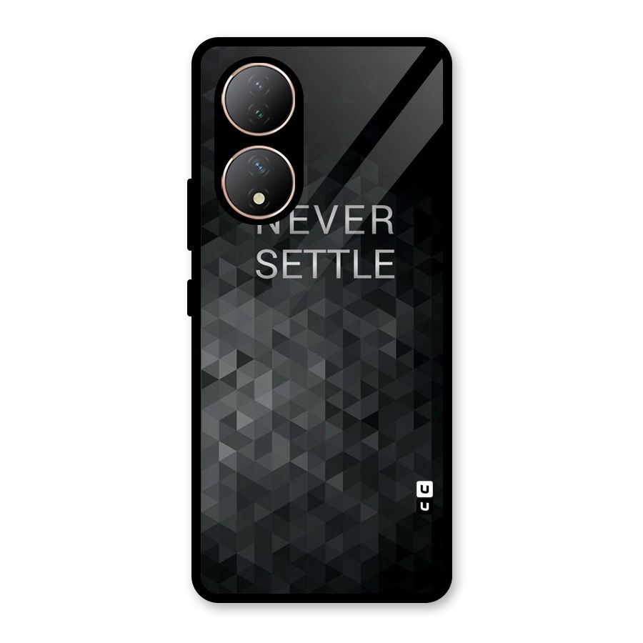 Abstract No Settle Glass Back Case for Vivo Y100A