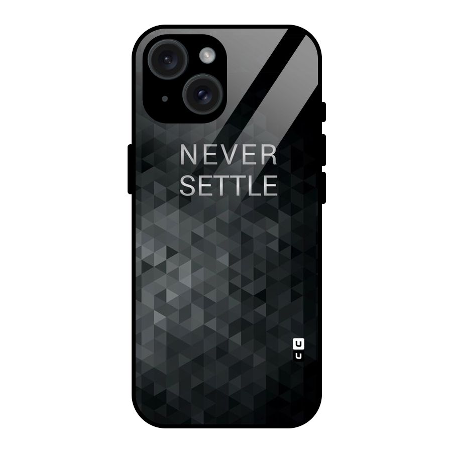 Abstract No Settle Glass Back Case for iPhone 15