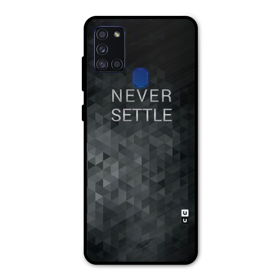 Abstract No Settle Metal Back Case for Galaxy A21s