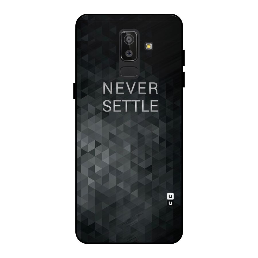 Abstract No Settle Metal Back Case for Galaxy J8