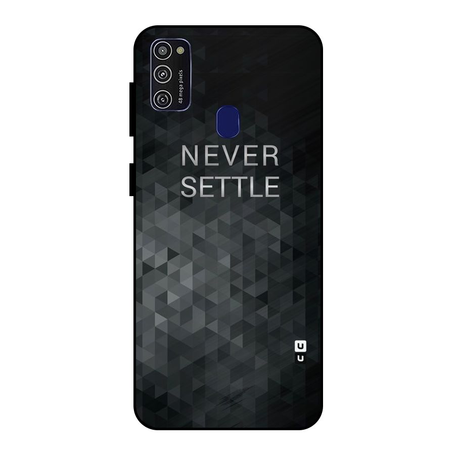 Abstract No Settle Metal Back Case for Galaxy M21