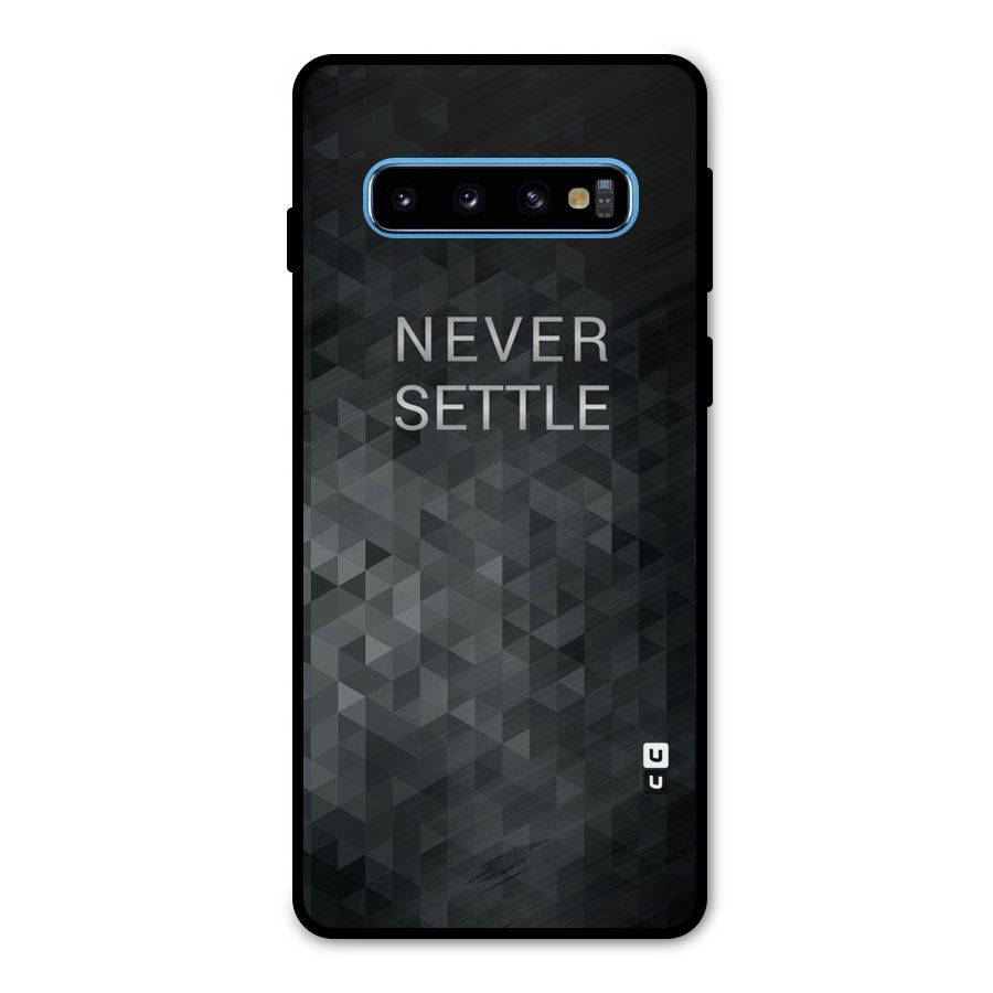 Abstract No Settle Metal Back Case for Galaxy S10