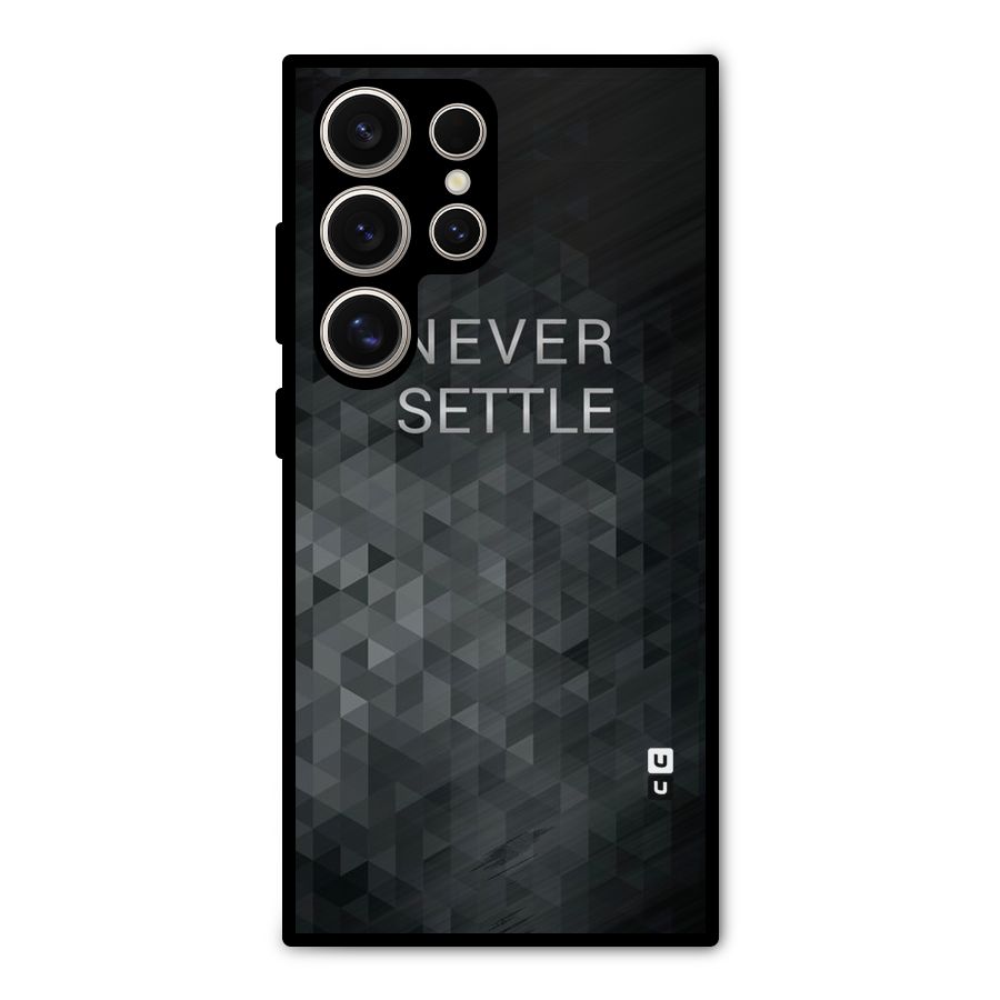 Abstract No Settle Metal Back Case for Galaxy S24 Ultra