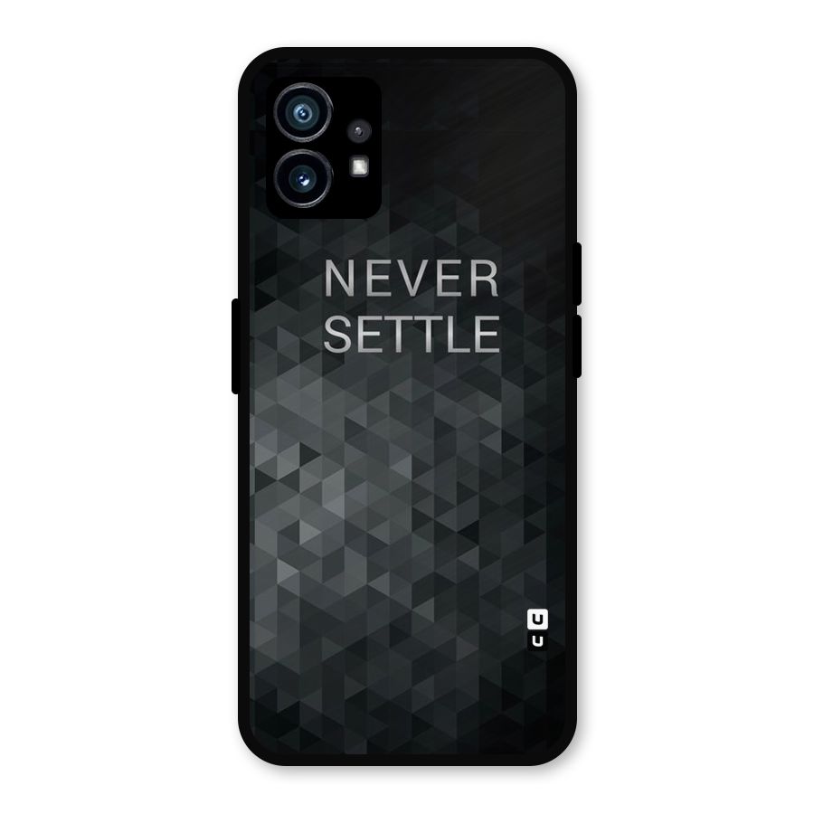 Abstract No Settle Metal Back Case for Nothing Phone 1