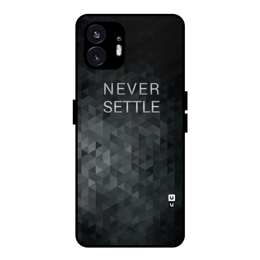 Abstract No Settle Metal Back Case for Nothing Phone 2