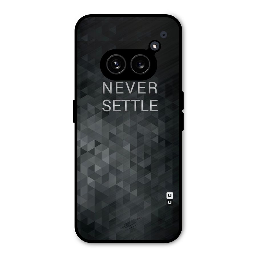 Abstract No Settle Metal Back Case for Nothing Phone 2a Plus