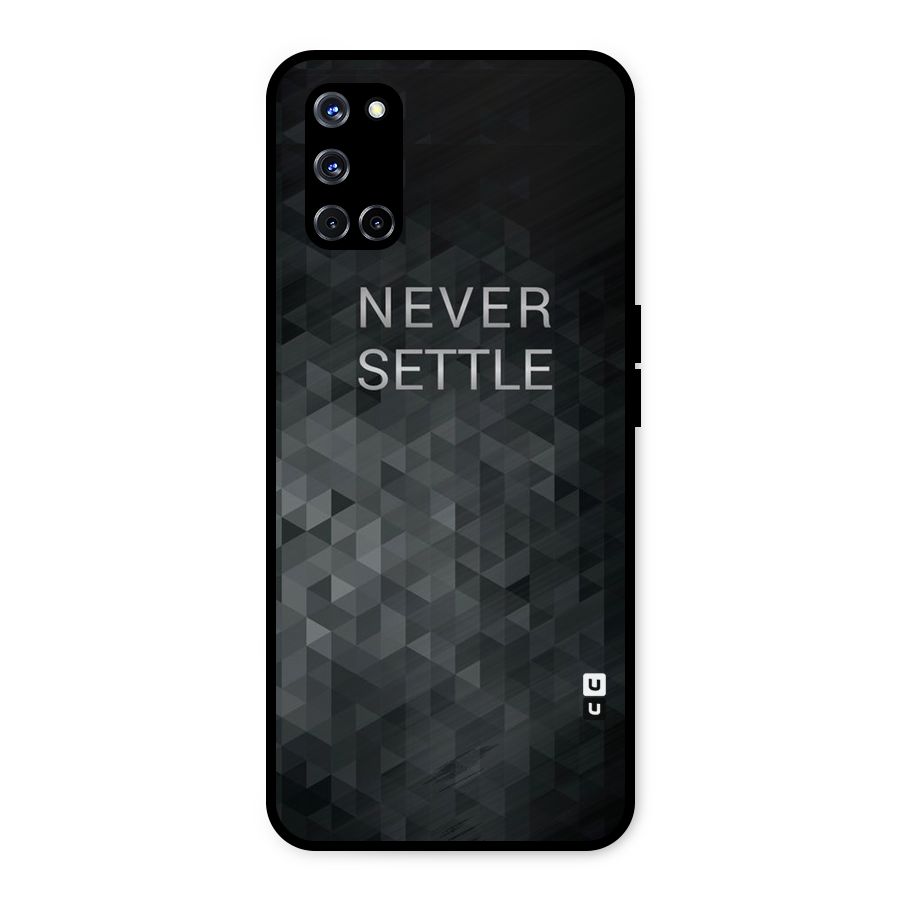 Abstract No Settle Metal Back Case for Oppo A52