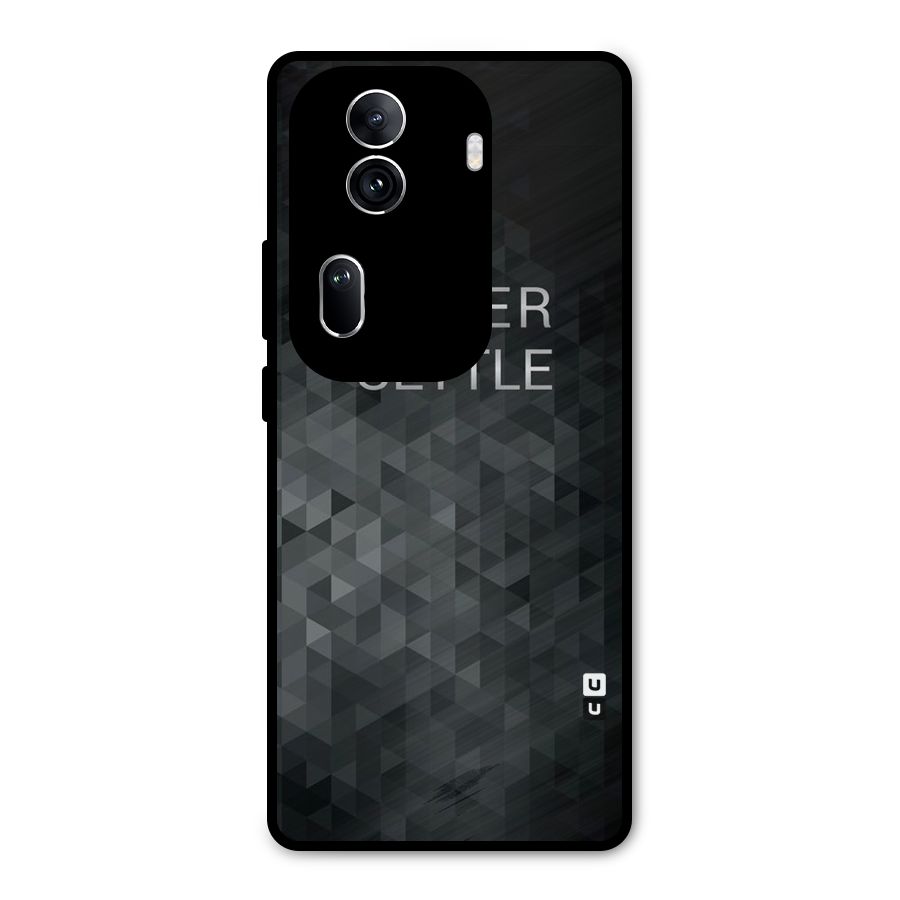 Abstract No Settle Metal Back Case for Oppo Reno11 Pro 5G