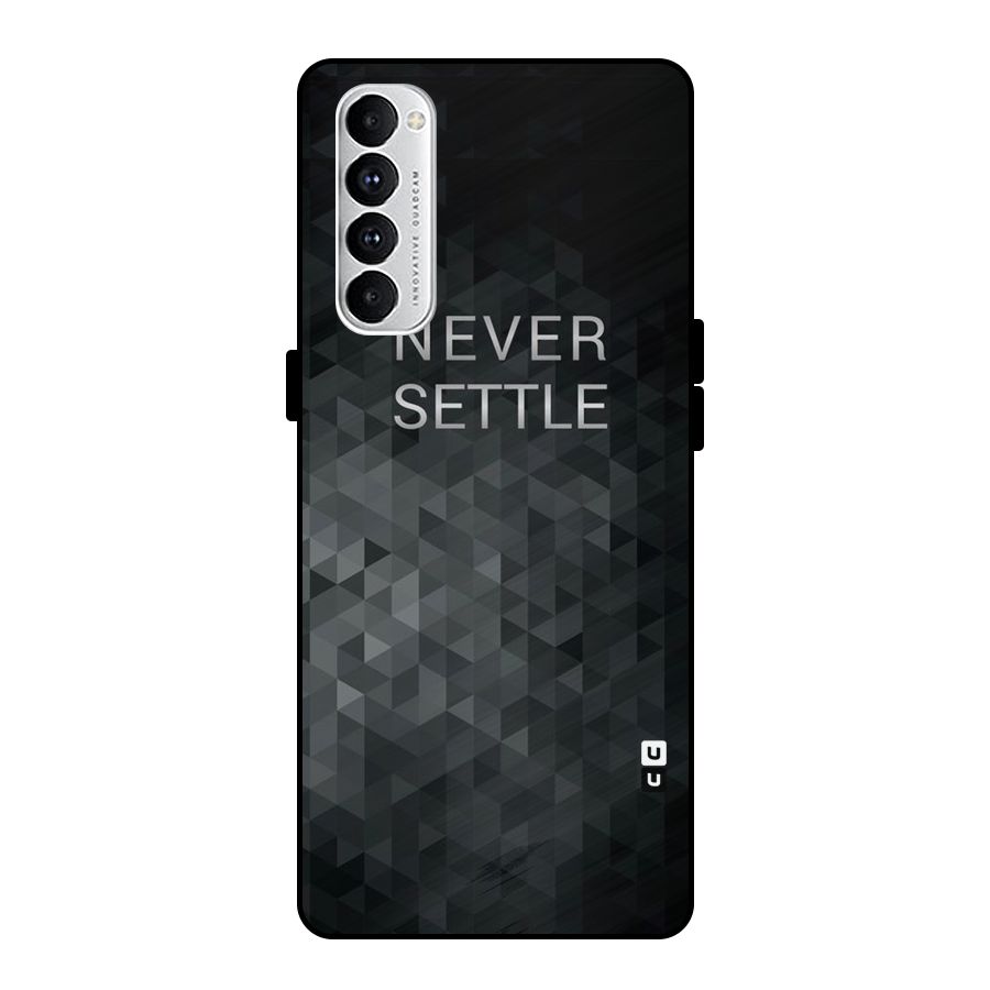 Abstract No Settle Metal Back Case for Oppo Reno4 Pro