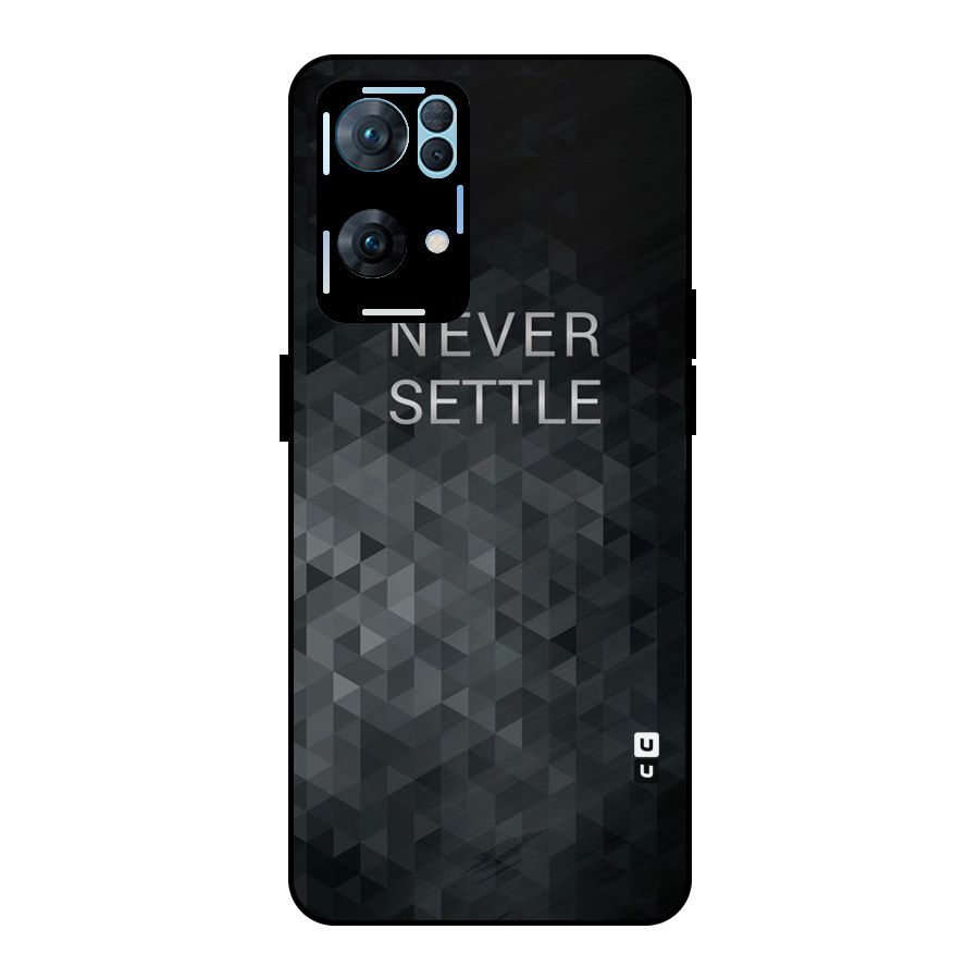 Abstract No Settle Metal Back Case for Oppo Reno7 Pro 5G