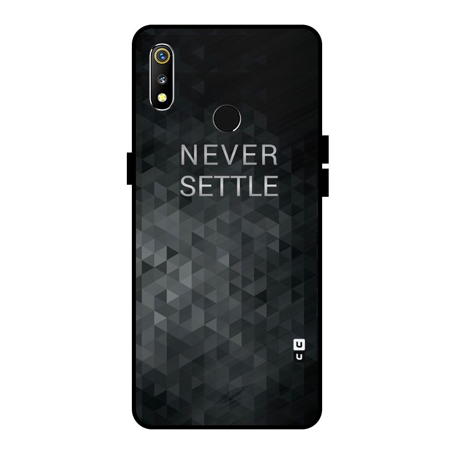 Abstract No Settle Metal Back Case for Realme 3i