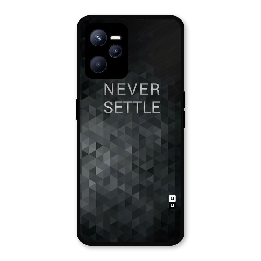 Abstract No Settle Metal Back Case for Realme C35