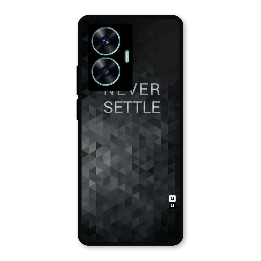 Abstract No Settle Metal Back Case for Realme C55