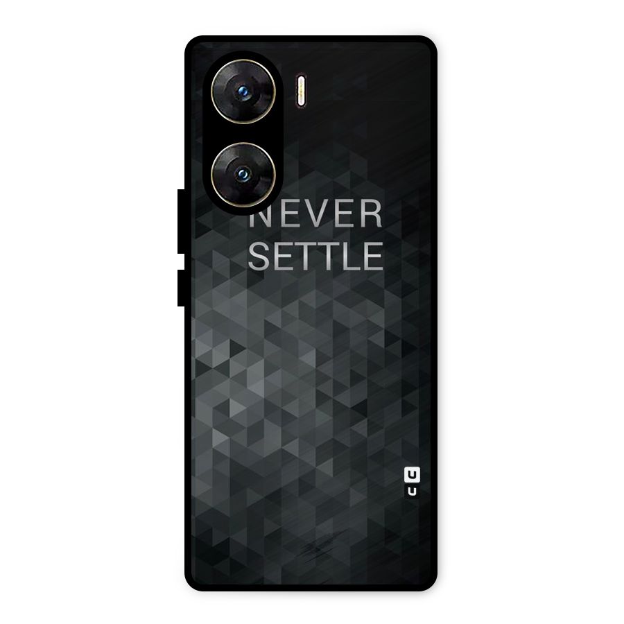 Abstract No Settle Metal Back Case for Vivo V29e