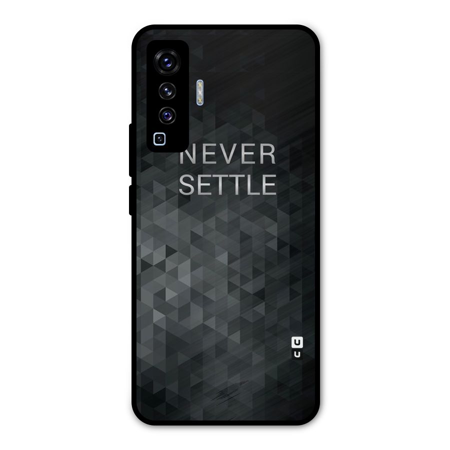 Abstract No Settle Metal Back Case for Vivo X50