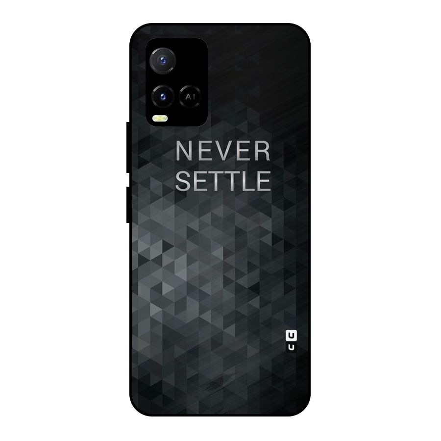 Abstract No Settle Metal Back Case for Vivo Y21