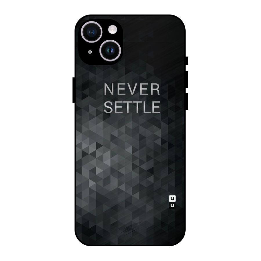 Abstract No Settle Metal Back Case for iPhone 14 Plus