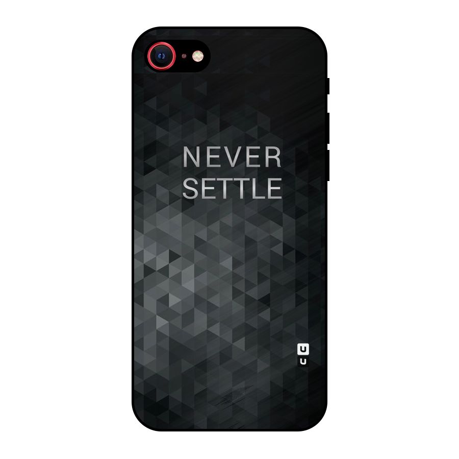 Abstract No Settle Metal Back Case for iPhone 8