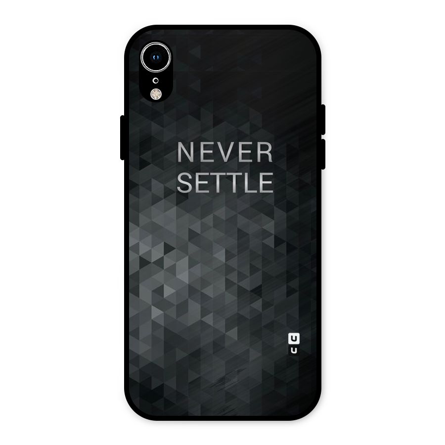 Abstract No Settle Metal Back Case for iPhone XR