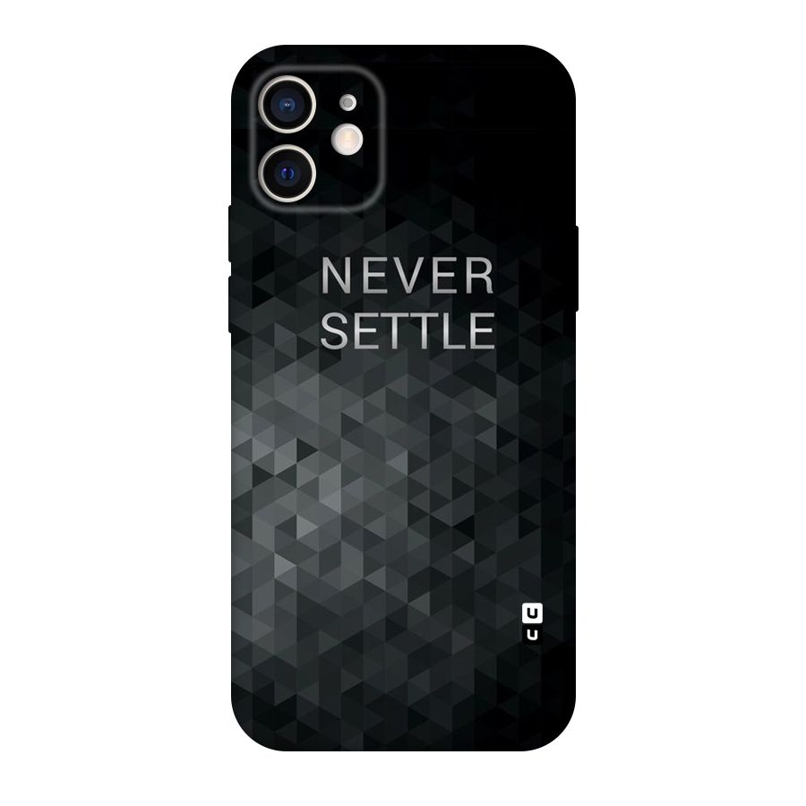 Abstract No Settle Original Polycarbonate Back Case for iPhone 12