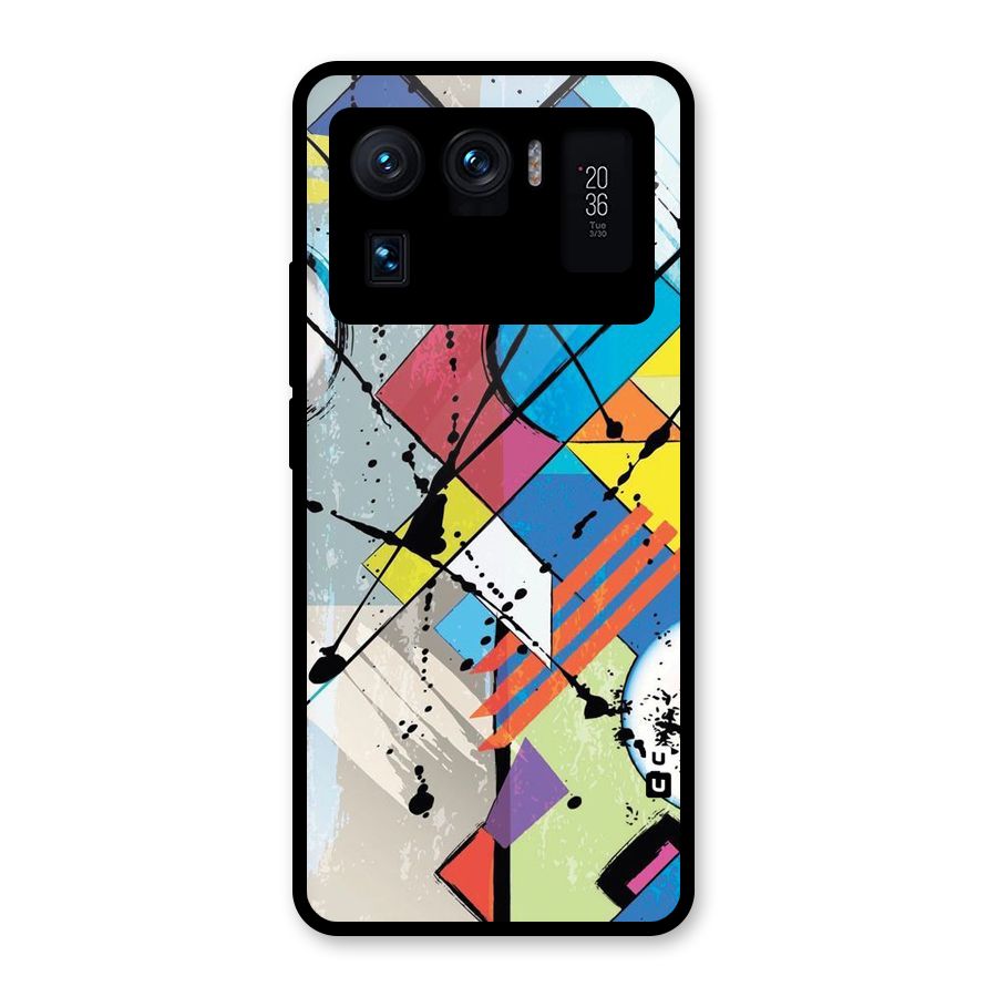 Abstract Paint Shape Glass Back Case for Mi 11 Ultra