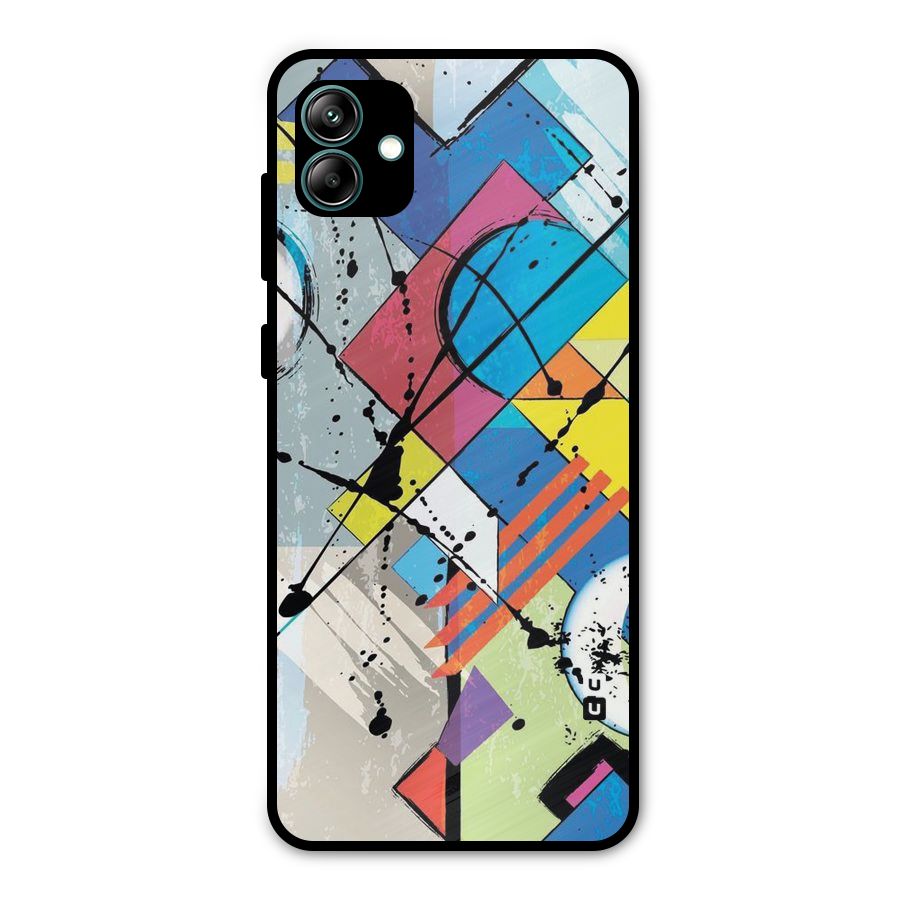 Abstract Paint Shape Metal Back Case for Galaxy A04