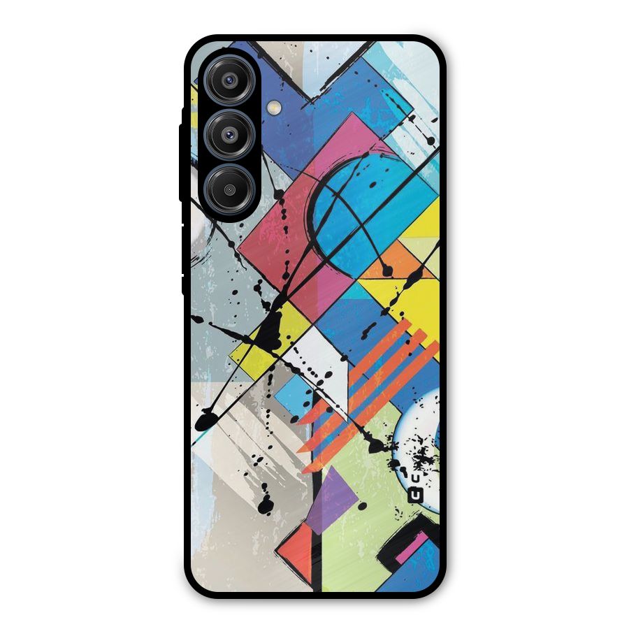 Abstract Paint Shape Metal Back Case for Galaxy A16 5G