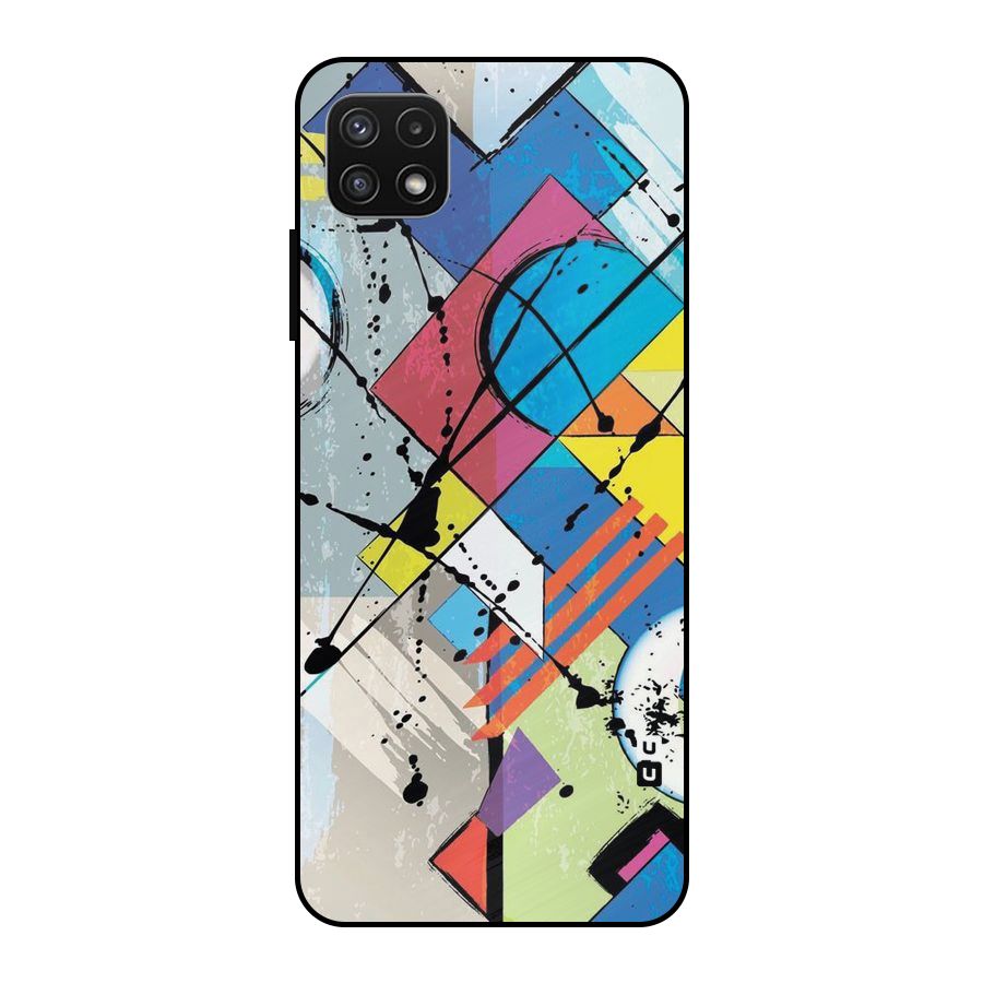 Abstract Paint Shape Metal Back Case for Galaxy A22 5G