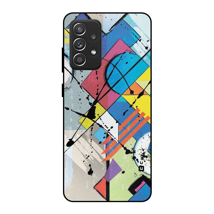 Abstract Paint Shape Metal Back Case for Galaxy A52