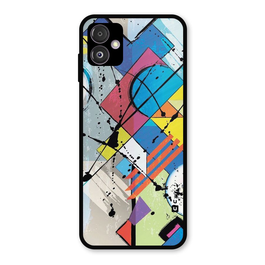 Abstract Paint Shape Metal Back Case for Galaxy F14