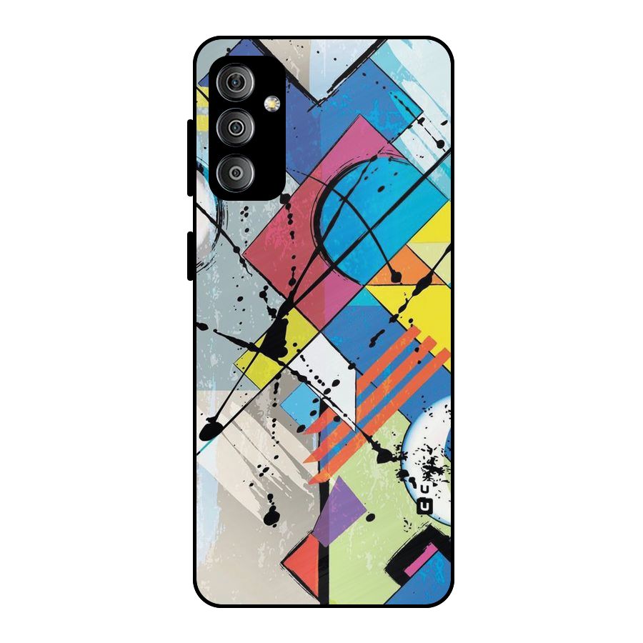 Abstract Paint Shape Metal Back Case for Galaxy F23