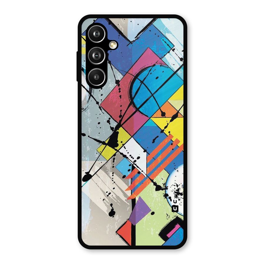 Abstract Paint Shape Metal Back Case for Galaxy F54