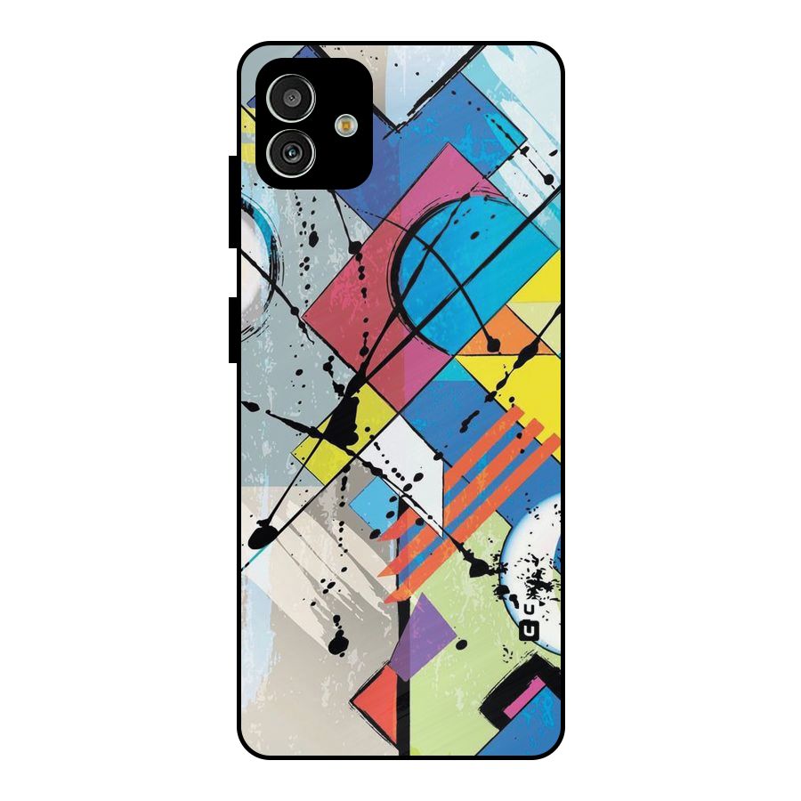 Abstract Paint Shape Metal Back Case for Galaxy M13 5G