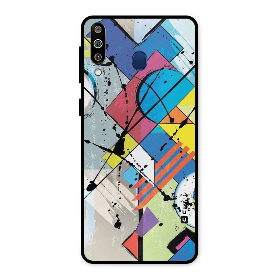 Abstract Paint Shape Metal Back Case for Galaxy M30
