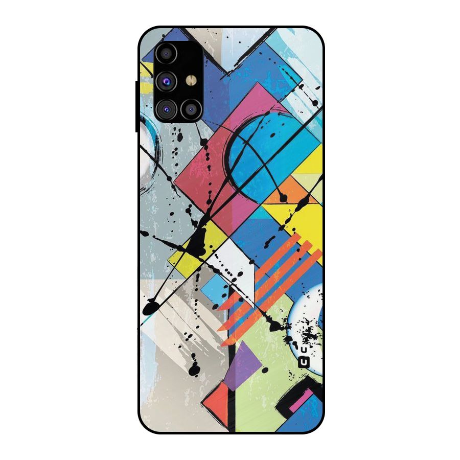 Abstract Paint Shape Metal Back Case for Galaxy M31s