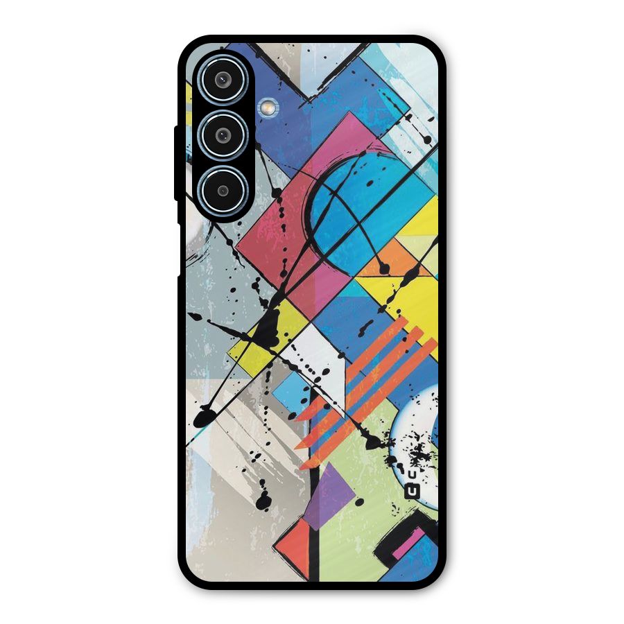 Abstract Paint Shape Metal Back Case for Galaxy M35